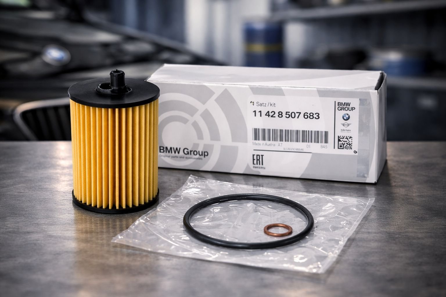 Filtro de aceite original BMW 11428507683 | Oil Filter BMW 3 Filtro de aceite original BMW 11428507683